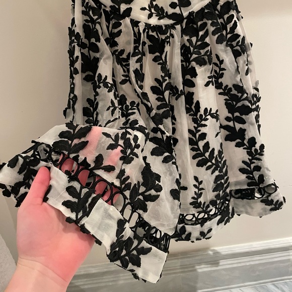 Zimmermann Black Velvet floral skirt - Picture 3 of 4